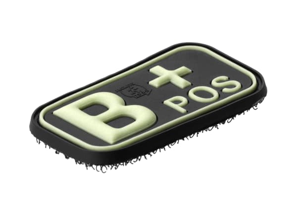 JTG Bloodtype Rubber Patch B Pos