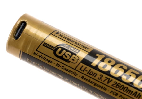 Clawgear 18650 Battery 3.7V 2600mAh Micro-USB