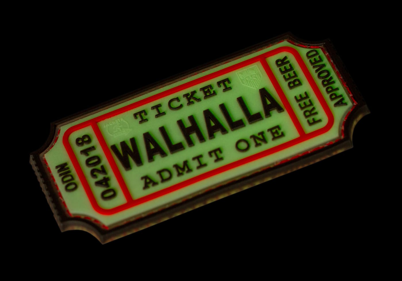 JTG Large Walhalla Ticket Rubber Patch