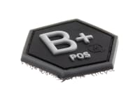 JTG Bloodgroup Hexagon Rubber Patch B Pos