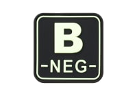 JTG Bloodtype Square Rubber Patch B Neg