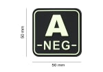 JTG Bloodtype Square Rubber Patch A Neg