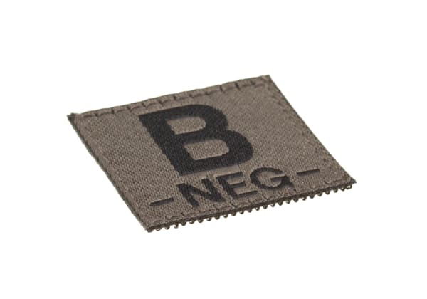 Clawgear B Neg Bloodgroup Patch