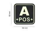 JTG Bloodtype Square Rubber Patch A Pos
