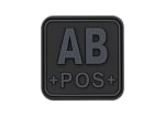JTG Bloodtype Square Rubber Patch AB Pos