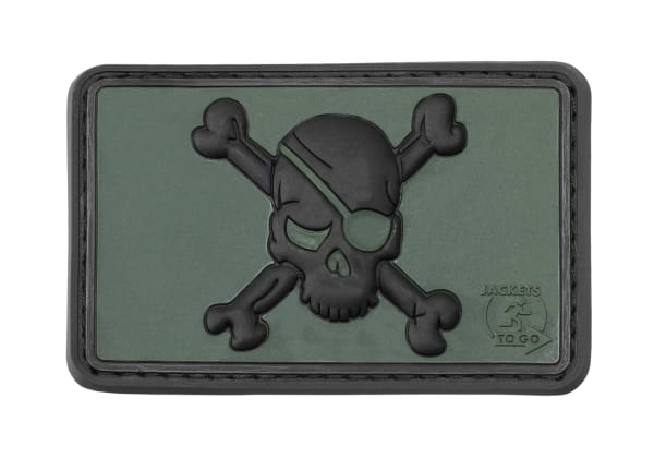 JTG Pirate Skull Rubber Patch