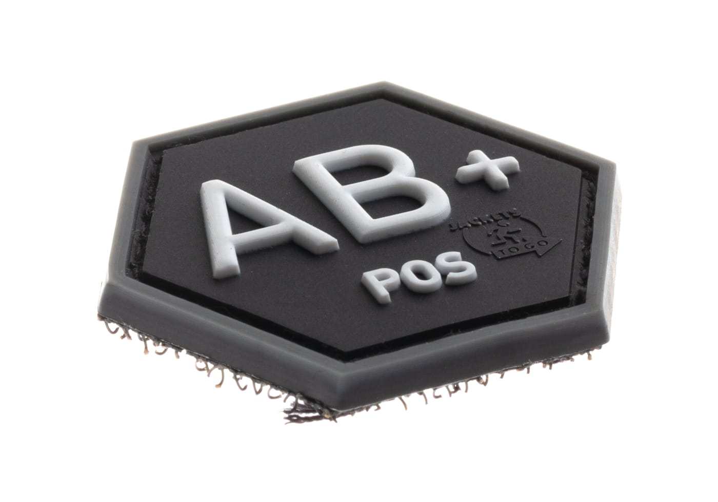JTG Bloodgroup Hexagon Rubber Patch AB Pos