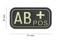 JTG Bloodtype Rubber Patch AB Pos
