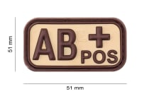 JTG Bloodtype Rubber Patch AB Pos