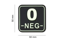 JTG Bloodtype Square Rubber Patch 0 Neg