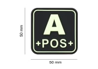 JTG Bloodtype Square Rubber Patch A Pos