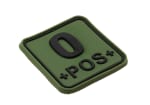 JTG Bloodtype Square Rubber Patch 0 Pos