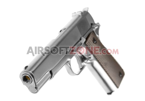 NEW M1911 Replica Full Metal Silver Airsoft Spring Pistol 1911 6MM BB Gun  w/ BBs