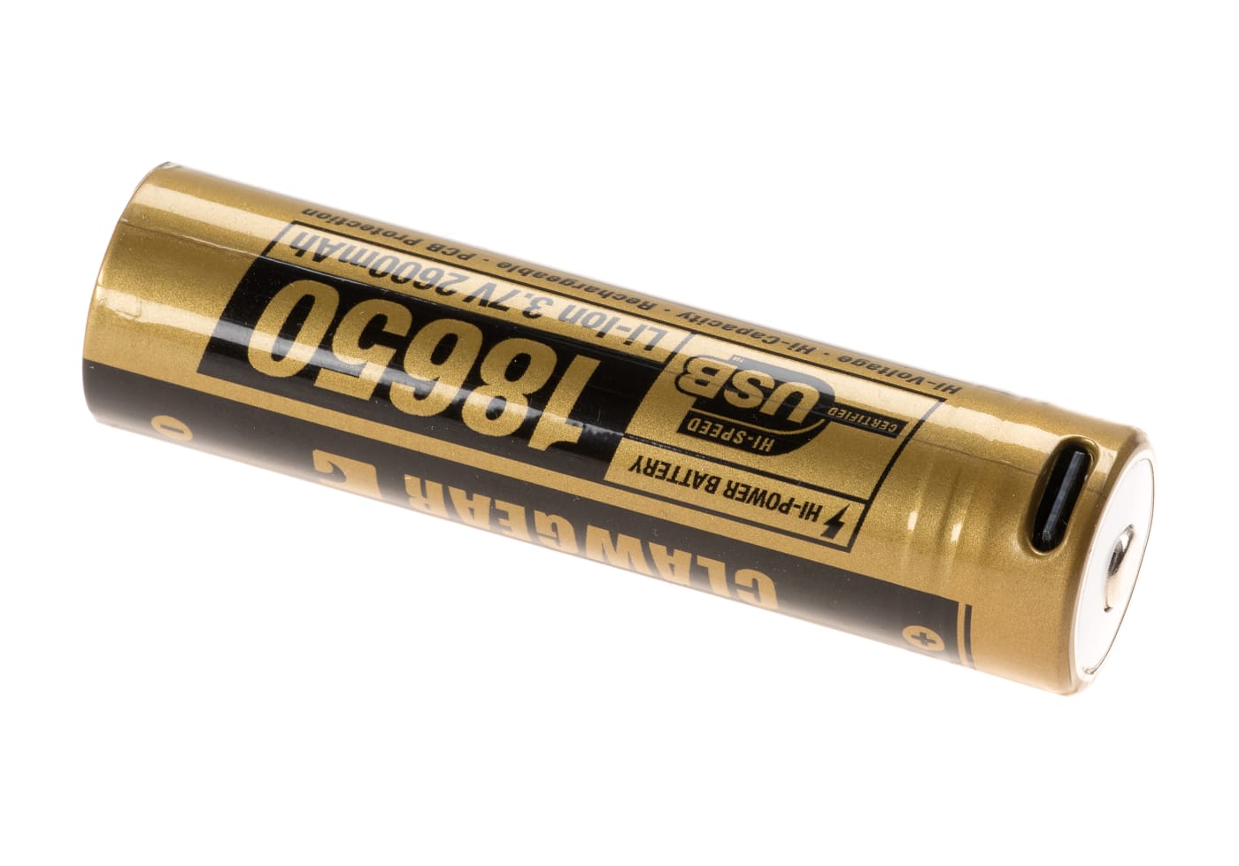 Clawgear 18650 Battery 3.7V 2600mAh Micro-USB