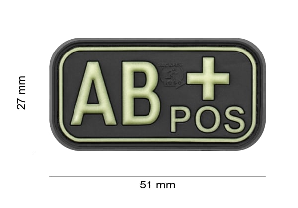 JTG Bloodtype Rubber Patch AB Pos
