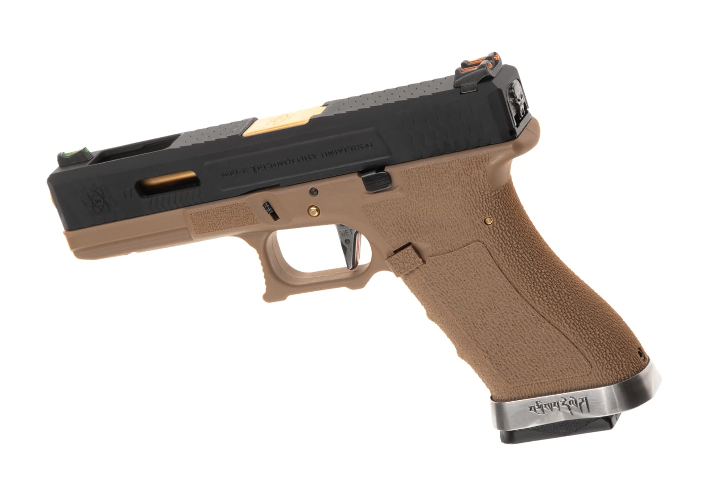 WE G-Force 17 BK Gold Barrel Metal Version GBB