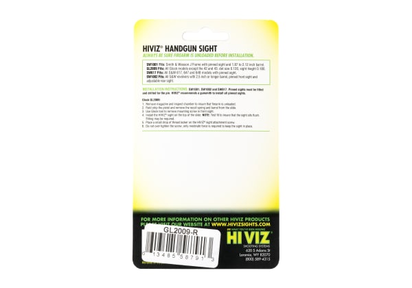 HIVIZ Tactical Front Sight for Glock GL2009-R