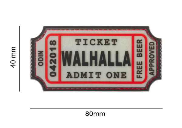 JTG Large Walhalla Ticket Rubber Patch