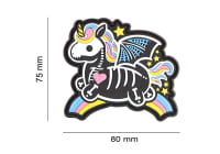JTG Skeleton Unicorn Rubber Patch