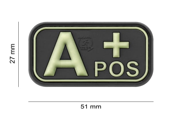 JTG Bloodtype Rubber Patch A Pos