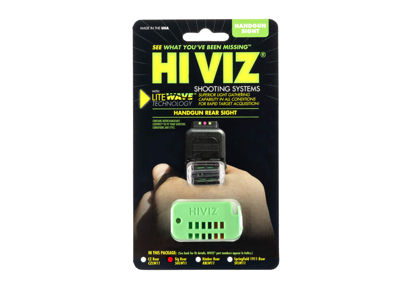 HIVIZ LiteWave Rear Sight for Sig P-Series