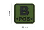 JTG Bloodtype Square Rubber Patch B Pos