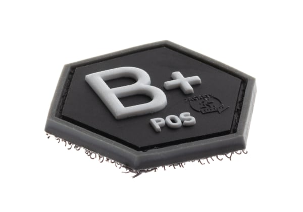JTG Bloodgroup Hexagon Rubber Patch B Pos