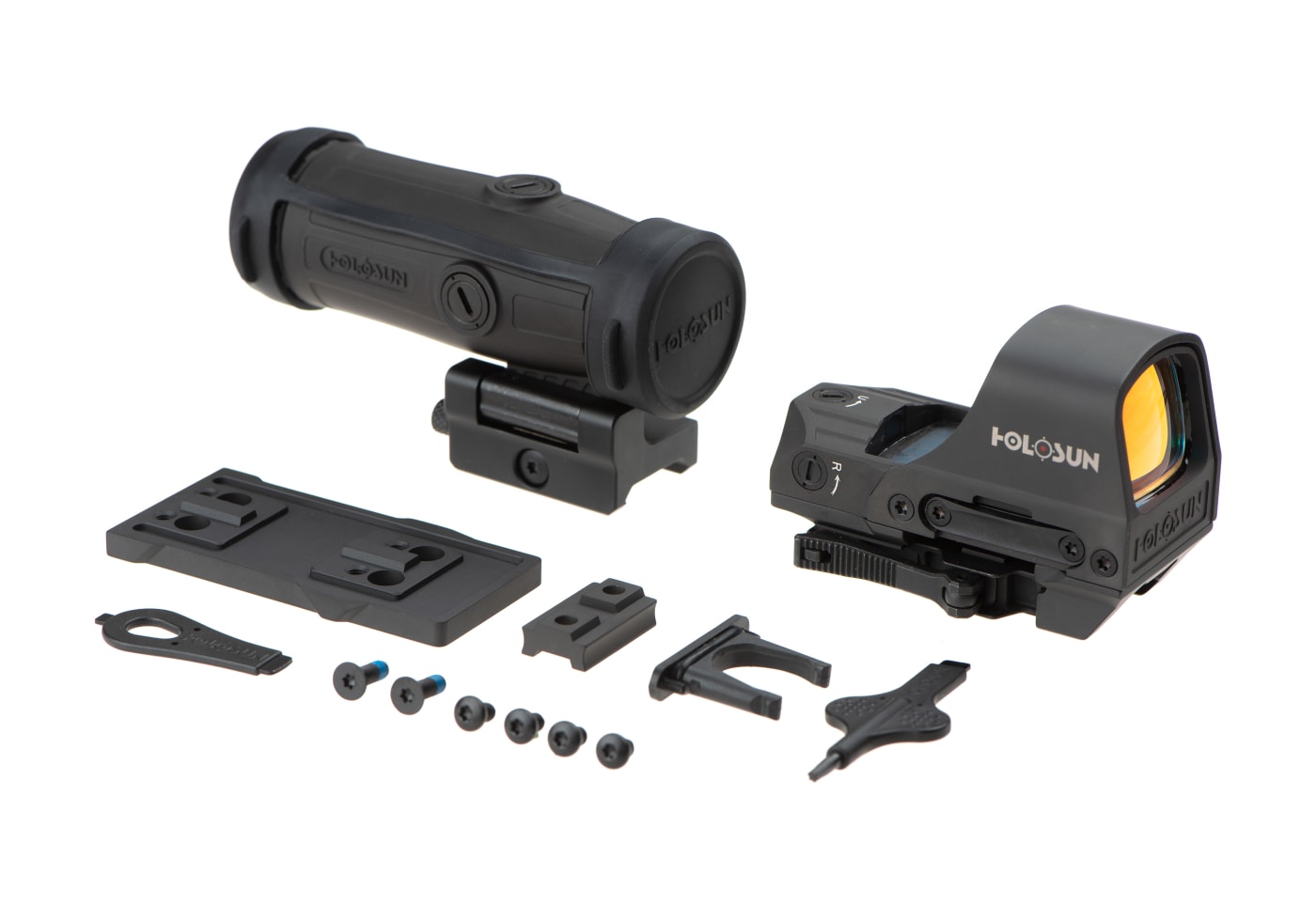 Holosun HS510C Solar Red Circle Dot Sight Combo with HM3X