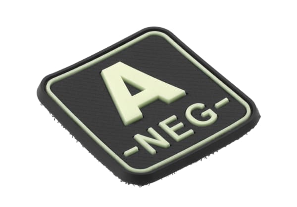 JTG Bloodtype Square Rubber Patch A Neg