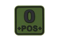 JTG Bloodtype Square Rubber Patch 0 Pos