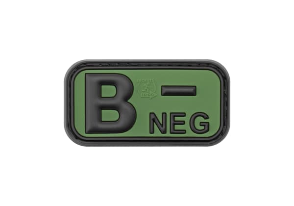 JTG Bloodtype Rubber Patch B Neg