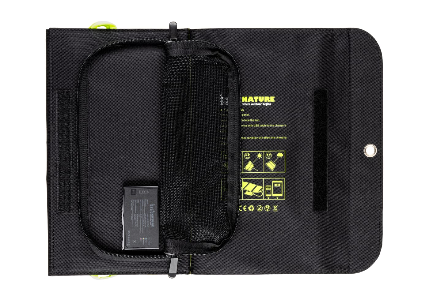 BasicNature Foldable Solar Charging Panel with Powerbank 10000mAh