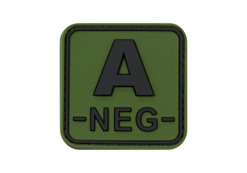 JTG Bloodtype Square Rubber Patch A Neg