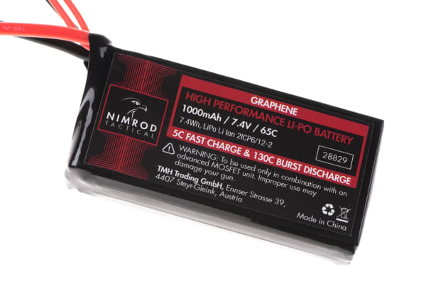 Nimrod Lipo 7.4V 1000mAh 65C Graphene PEQ Type T-Plug