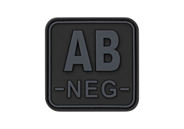 JTG Bloodtype Square Rubber Patch AB Neg