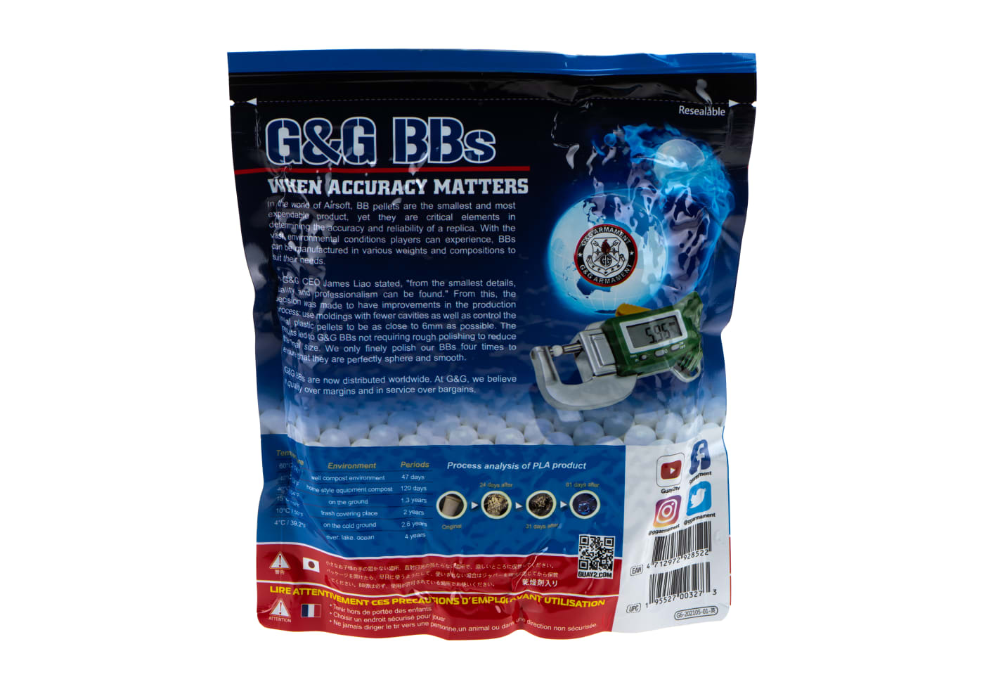 G&G 0.23g Bio Precision BBs 4350rds