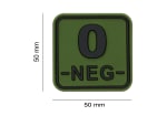 JTG Bloodtype Square Rubber Patch 0 Neg