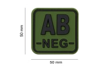 JTG Bloodtype Square Rubber Patch AB Neg