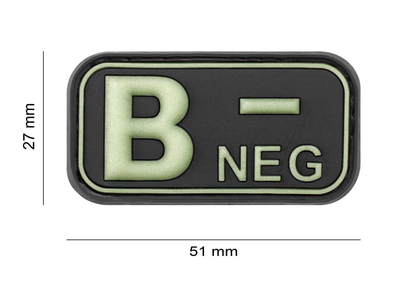 JTG Bloodtype Rubber Patch B Neg
