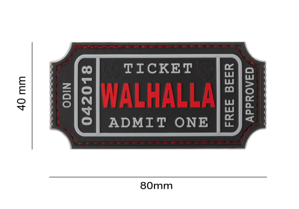JTG Large Walhalla Ticket Rubber Patch