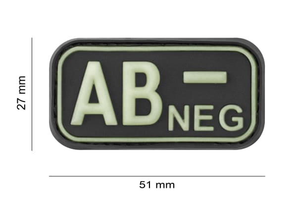 JTG Bloodtype Rubber Patch AB Neg