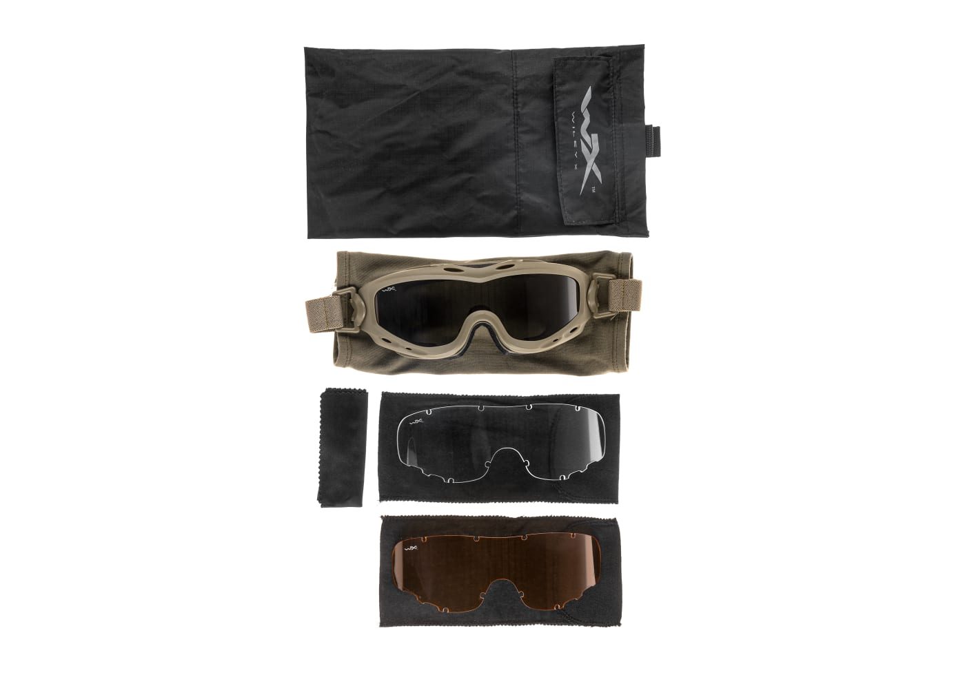 Wiley X Spear Goggle Grey / Clear / Light Rust
