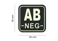 JTG Bloodtype Square Rubber Patch AB Neg