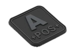 JTG Bloodtype Square Rubber Patch A Pos