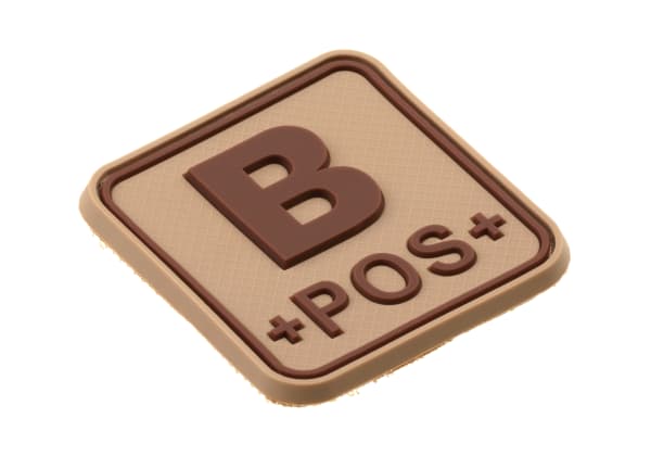 JTG Bloodtype Square Rubber Patch B Pos