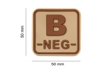 JTG Bloodtype Square Rubber Patch B Neg
