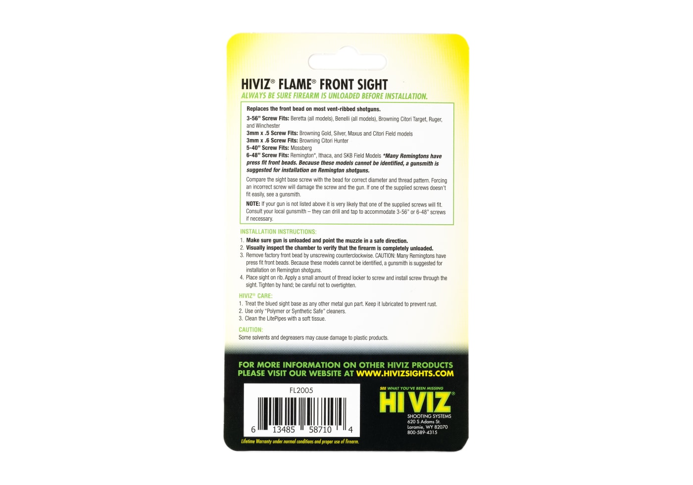 HIVIZ Flame Shotgun Front Sight FL2005-R