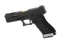WE G-Force 17 BK Gold Barrel Metal Version GBB