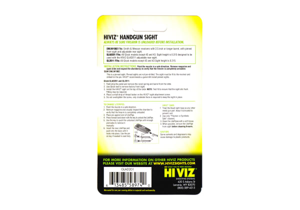 HIVIZ Target Front Sight for Glock 17/19