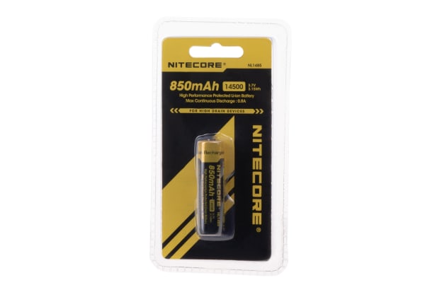 Nitecore NL1485 14500 Battery 3.7V 850mAh